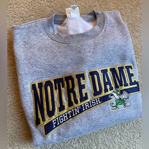 Notre Dame Embroidered Sweat Shirt.